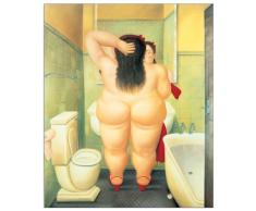 Artopweb Pannelli Decorativi Botero The Bath Quadro, Legno, Multicolore, 63x1.8x77 cm