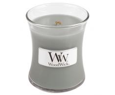 Woodwick Line Basic Mini Candela Fireside, Cera, Grigio, 7x7x8 cm, 12 UnitÃ