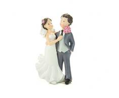Jullar 1548705140021 Statuetta Decorazione Sposi, CIN CIN, Argilla, Multicolore