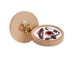 THUN - Set Vino Country con Apri Bottiglie, Tappo e Salvagoccia - Confezione in Legno e Ceramica - 16 cm h