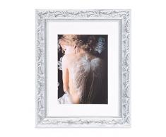 Henzo Chic Baroque 18x24 Weiss Cornice portafoto, Legno, Bianco, 18 x 24 x 2 cm