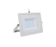 V-TAC VT-30-W-405 Faretto Led Da Esterno, Bianco, 30W