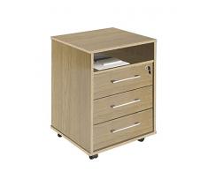 Intradisa 9003 - Cassettiera da Ufficio Rovere