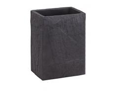 Wink design, Indianapolis, Bicchiere Portaspazzolini, Resina, Nero, 7x5x10 cm