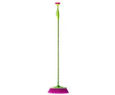 VIGAR 5897 - Scopa con Manico in Metallo e Polipropilene, Dimensioni 35 x 6 x 130 cm, Colore: Verde