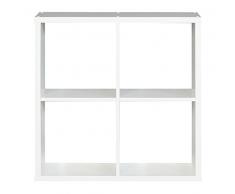 Forte Mauro Scaffale 2X2, Legno, Bianco, 2 X 2 FÃ¤cher