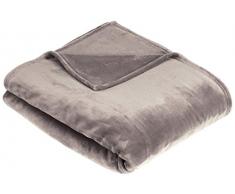 AmazonBasics - Coperta Vellutata in Pile, 229 x 229cm, colore Grigio