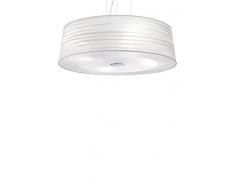 Ideal Lux Lampada a Sospensione E27, Bianco, 50 x 110 cm
