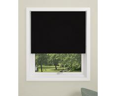 Debel Tenda Uni a Rullo, 100Â x 150Â cm, avvolgibile, 100% Poliestere, Colore: Nero, Nero, 100 x 150 cm