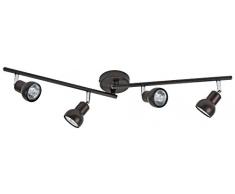 Mathias 3360331 Vista 4 faretti 35W GU10 230V Choco Altezza 12 centimetri Lunghezza 69 cm