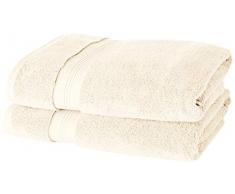 Pinzon - Set di asciugamani in cotone Pima (2 teli bagno), avorio