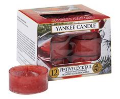 Yankee Candle Tea Lights Festive Cocktail Candela Profumata, Multicolore, Unica