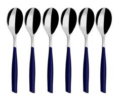 BUGATTI Set 6 cucchiai Moka Glamour Blu Notte