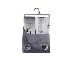 Douceur d interno Tempo Tenda a occhielli stampa trasferimento poliestere, Poliestere, grigio, 240x140 cm