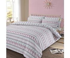 Dreamscene blush Copripiumino Matrimoniale federa rewind geometrico, multicolore, super-king/260Â x 220Â cm