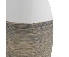 Honsel tavolo lampada, Ceramica, E14, 30Â W, Bianco/Grigio/Marrone, 30Â x 30Â x 45Â cm