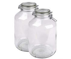 Domestic 926240 Gothika - Barattolo per salamoia, con Coperchio, 4,8 l, 2 Pezzi