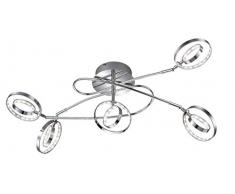 Reality Leuchten Reality R627011506 Prater Plafoniera, 5xSMD, 4.5 W LED, Cromo, 62x46.5x42 cm