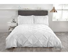 Rapport Balmoral - Set copripiumino, colore: Crema, Poliestere e cotone., bianco, Doppio