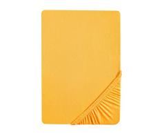 Castell, Lenzuolo con Angoli in Jersey Elasticizzato, Giallo (Gelb), 180 x 200-200 x 200 cm