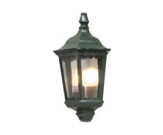 Konstsmide 7229-600 - Lampada da Parete Firenze, 25 x 16 x 44,5 cm, 1 Lampadina da 100 W, IP43, in Alluminio Verniciato, Colore: Verde