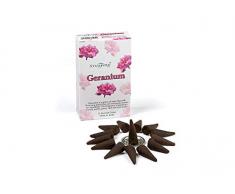 STAMFORD INC 37195 - Incenso Floreale al Geranio, 15 Coni x 12 Confezioni, Nero, Taglia Unica