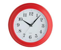 Premier Housewares PREM-2200422 Orologio da Parete, Rosso, 26x5x26 cm