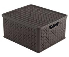 Tontarelli Scatola Arianna 33x29x16,5 Wengè Prodotto Made in Italy, Plastica, Marrone