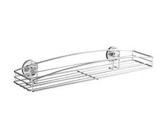 Wenko 20884100 Vacuum-Loc mensola Maxi Milazzo - fissaggio senza trapano, Acciaio, 52 x 9 x 15 cm, Cromo