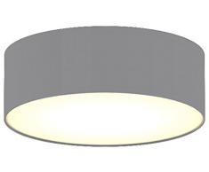 Plafoniera Ranex 6000.539 Mia - 30 cm - Grigio, metallo;metallo/tessuto/plastica