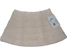 Cazsplash quadrante Mini Curvo Tappetino Doccia, Cotone, Crema, 42Â x 26Â x 5Â cm