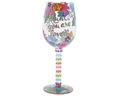 Lolita A29266 Bicchiere di Vino Ti Voglio Bene Mama, Multicolore, 85x85x225 cm