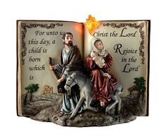 WeRChristmas Dipinto a Mano Scena Decorazione di Natale, 50 cm, plastica, Multicolour, Small