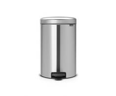 Brabantia Pedal Bin Newicon Pattumiera, Acciaio, Inox Satinato, 20 Litri