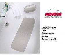 Meusch, Tappetino Antiscivolo per Vasca da Bagno, Bianco (WeiÃ)