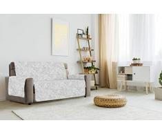 Italian Bed Linen Copridivano Antiscivolo Glamour, Grigio Chiaro, 3 Posti