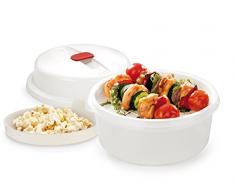 Tescoma 705014 Purity Microwave Pentola Multiuso, Plastica, Bianco, 25 x 20.8 x 11.5 cm