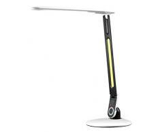 CristalRecord, Ceres, Lampada LED da scrivania pieghevole, 12 W, con attacco USB, 5 livelli di luminositÃ 