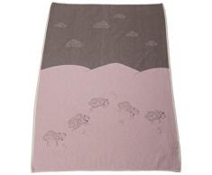 David Fussenegger Coperta per Bebè e Bambini Coperta Eco Kids Pecore 1,2,3,4,5, Cotone di Alta qualità , Rosa Antico, 140 x 100 cm, 2 unitÃ