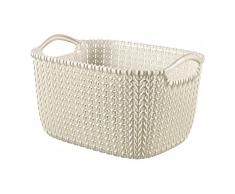 CURVER Knit Porta Biancheria 8 L Rettangolare Plastica Beige