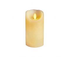 Star - Candela di cera LEDTwinkle fiamma con fiammella, timer a batteria, scatola trasparente 15 x 8 cm, avorio 068-70