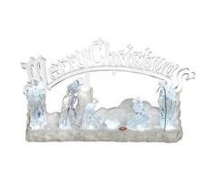 WeRChristmasÂ âÂ Musical LED decorazione natalizia con Presepe, acrilico, multicolore, 42Â cm