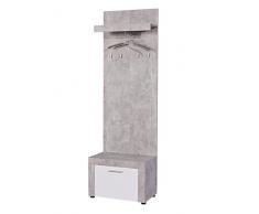 Links - Cemen A11 - Mobile ingresso. Dim: 64x37x200 h cm. Col: Grigio. Mat: Nobilitato.