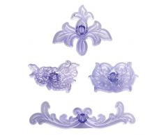 jem 108SD007 Tagliapasta per Cake Design, Bianco, 17 x 2 x 22 cm, 4 unitÃ 