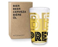 RITZENHOFF Next Beer - Bicchiere da Birra Pentagram, in Cristallo, 330 ml