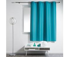 Douceur dIntérieur Essentiel - Tenda con occhielli in metallo / poliestere, Blu, 140 x 180 cm
