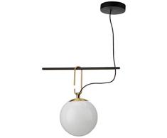 Artemide Nh1217 Lampada da Sospensione S1 22, Oro Satinato/Bianco