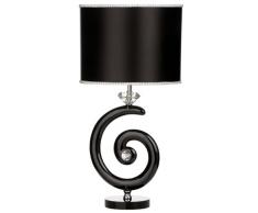 Premier PREM-2501395 Lampada da Tavolo, Poliresina/Tessuto, Nero