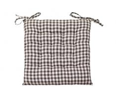 Cuscino per Sedia capitonnÃ© in Cotone Vichy Grigio