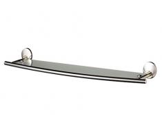 Bisk 60 x 15.5 x 6 cm Passion Mensola in Vetro, Zinco Cromato